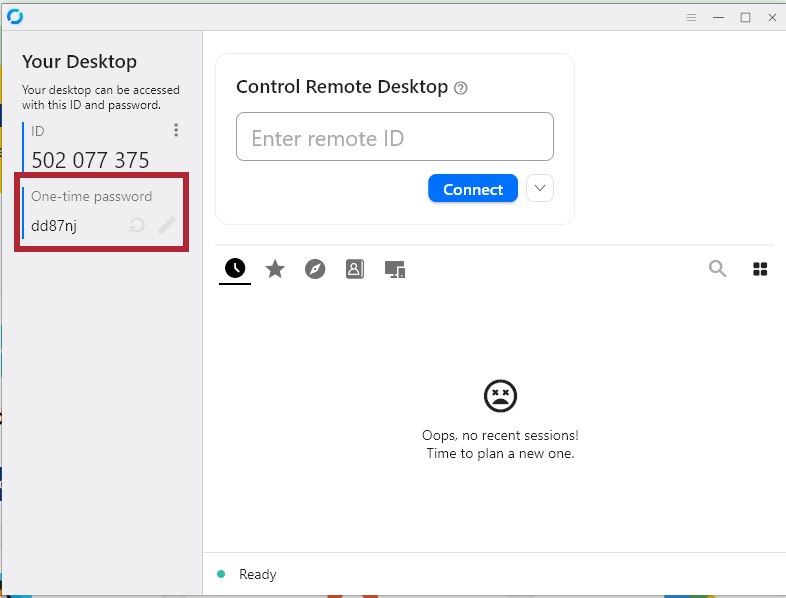 RustDesk Password Example
